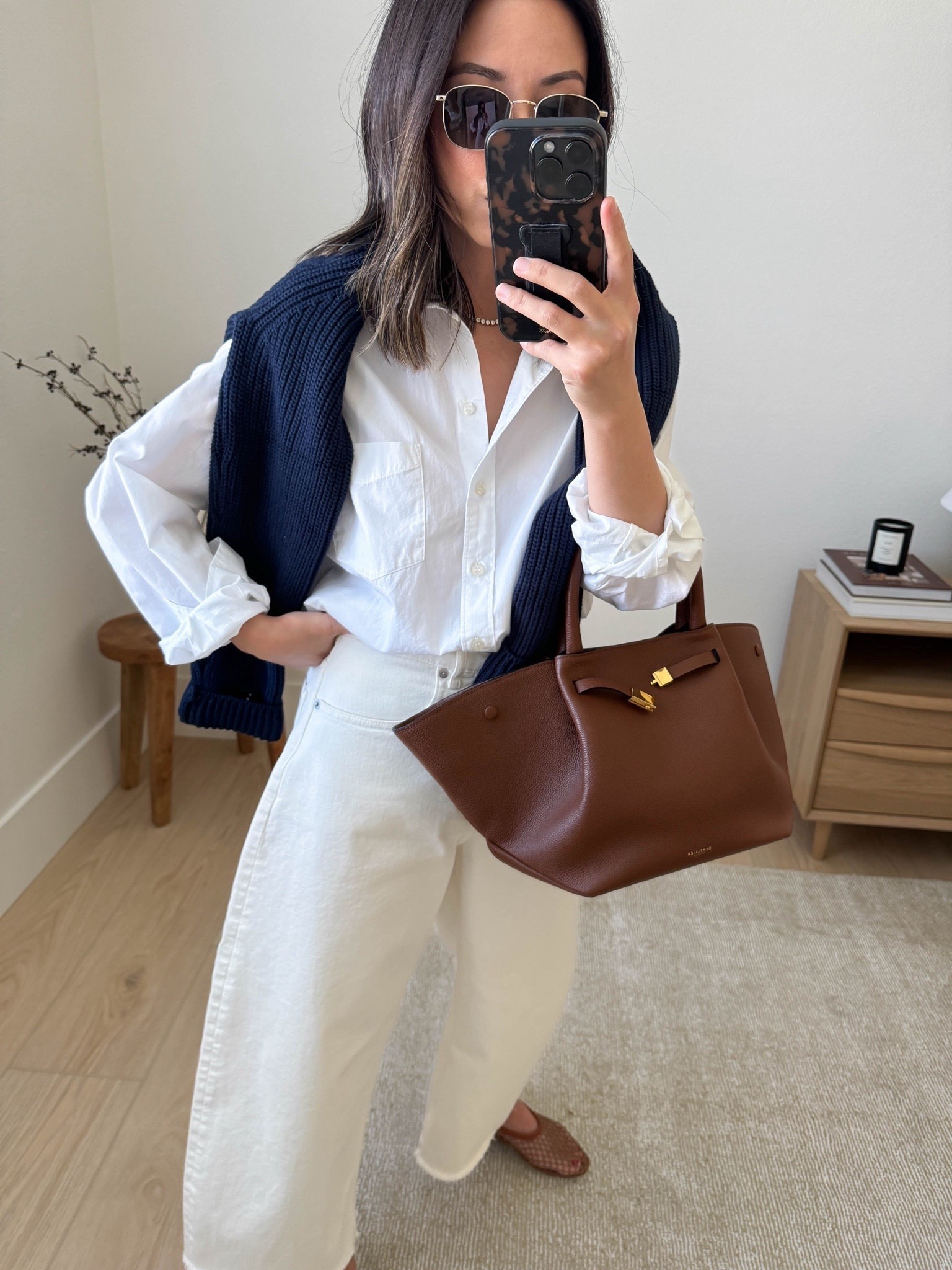 New Season, Same Staples - Fall staples I'm wearing from last year. White Button Downs. Yes, a closet staple for me, year round. This one is the poplin one from Gap, but I'll probably wear my AYR oxford since it's my favorite. I'll link the Gap oxford as well.

Quince sweater small
Gap poplin Big Shirt petite xs
Everlane curve jeans 26, Sized up 2 and cut hems
Staud flats 35
DeMellier bag medium
Le Specs sunglasses
Dorsey James necklace 15"

Petite style, fall outfits, fall style, back to school 

#LTKShoeCrush #LTKSeasonal #LTKPetite