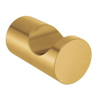 Align Single Robe Hook in Brushed Gold | The Home Depot