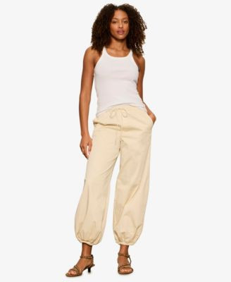 Women's Cropped Balloon Leg Pull-On Pants | Macy's