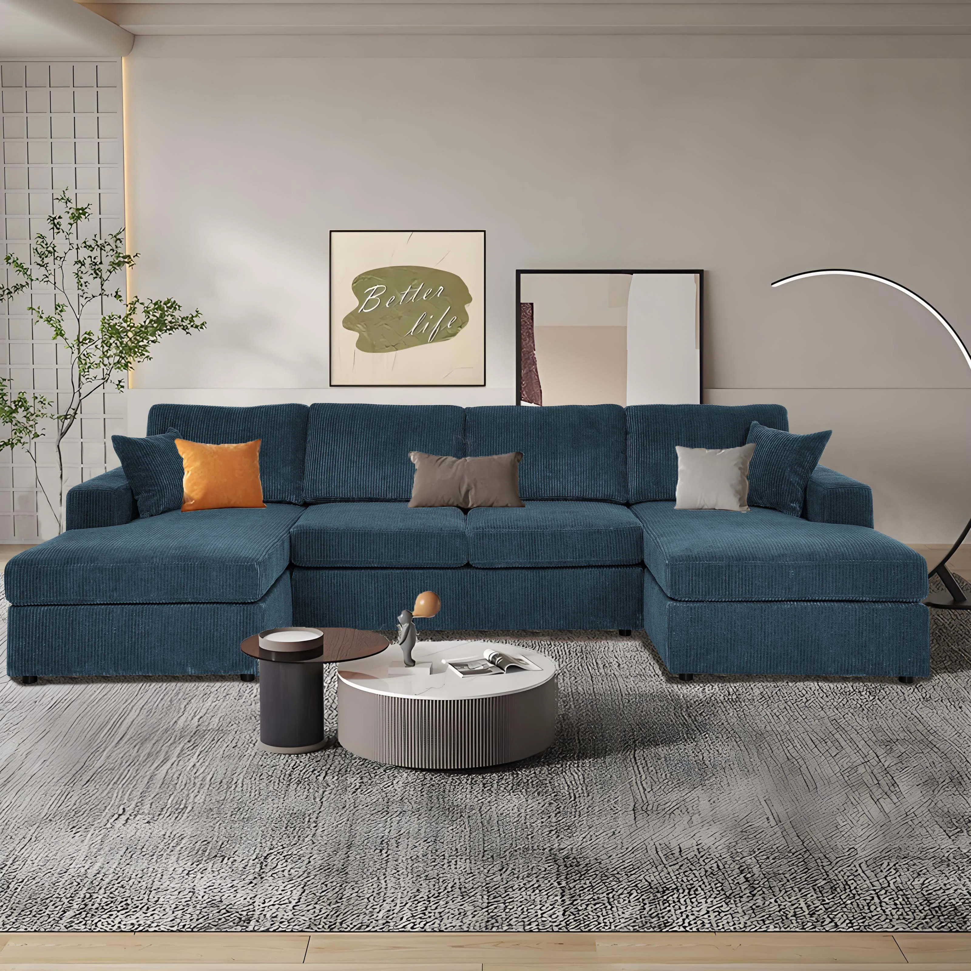 Loette 3 - Piece Corduroy Sectional | Wayfair North America