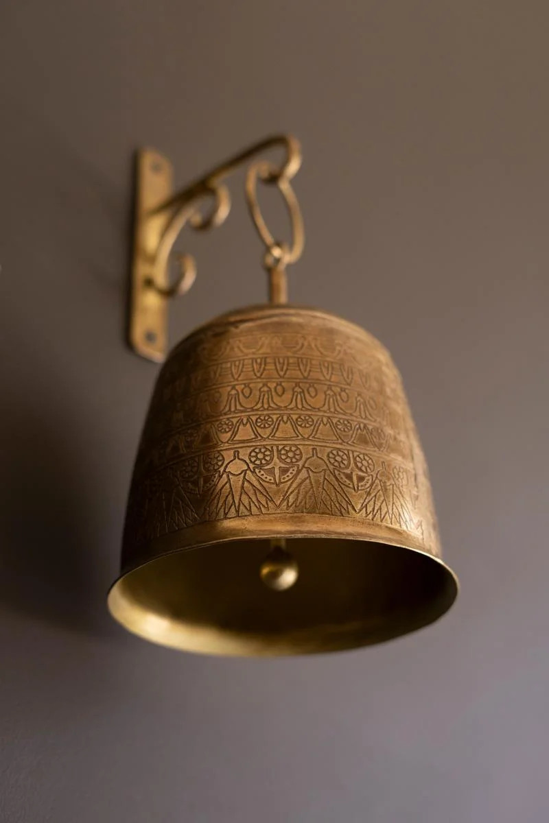 ANTIQUE BRASS BELL AND WALL BRACKET | Wayfair North America