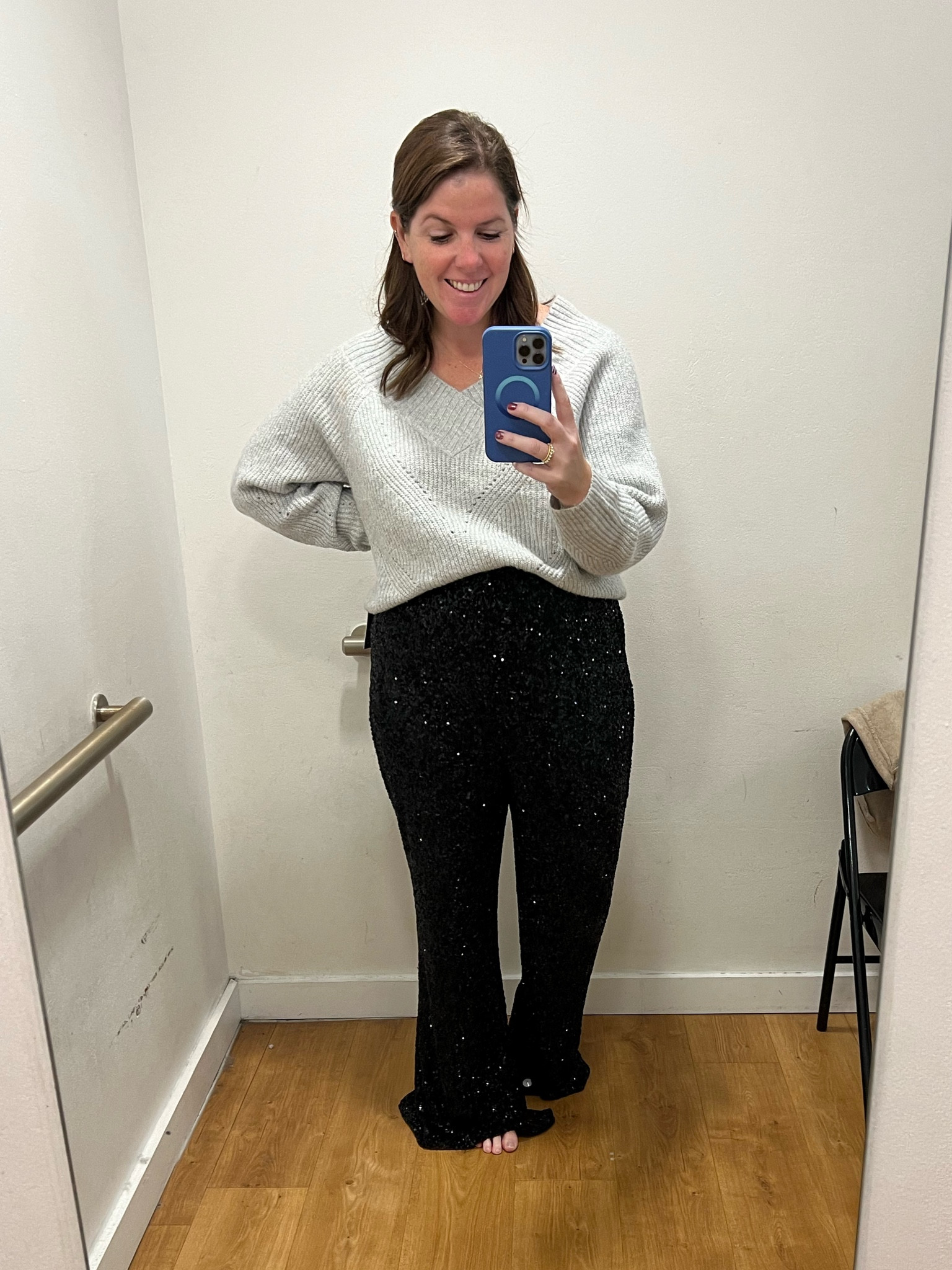 I’ve never been one for sequin pants, but these definitely have me rethinking my stance! The pants run TTS and are so perfect for all events you have coming up! They come in a few different color options and everything is 40% off! 

#LTKHoliday #LTKstyletip #LTKparties