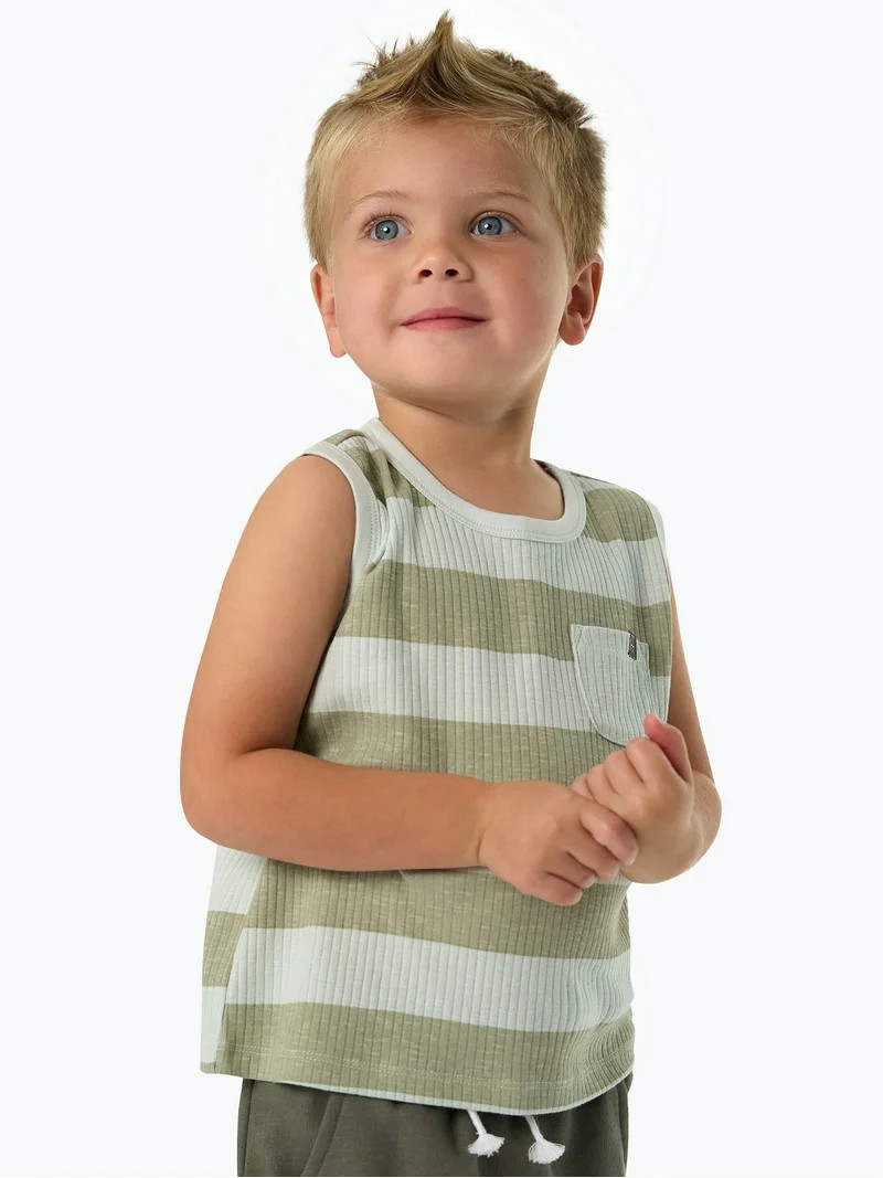 Modern Moments by Gerber Toddler Boy Organic Tank Top With Pockets, Sizes 12M-5T | Walmart (US)
