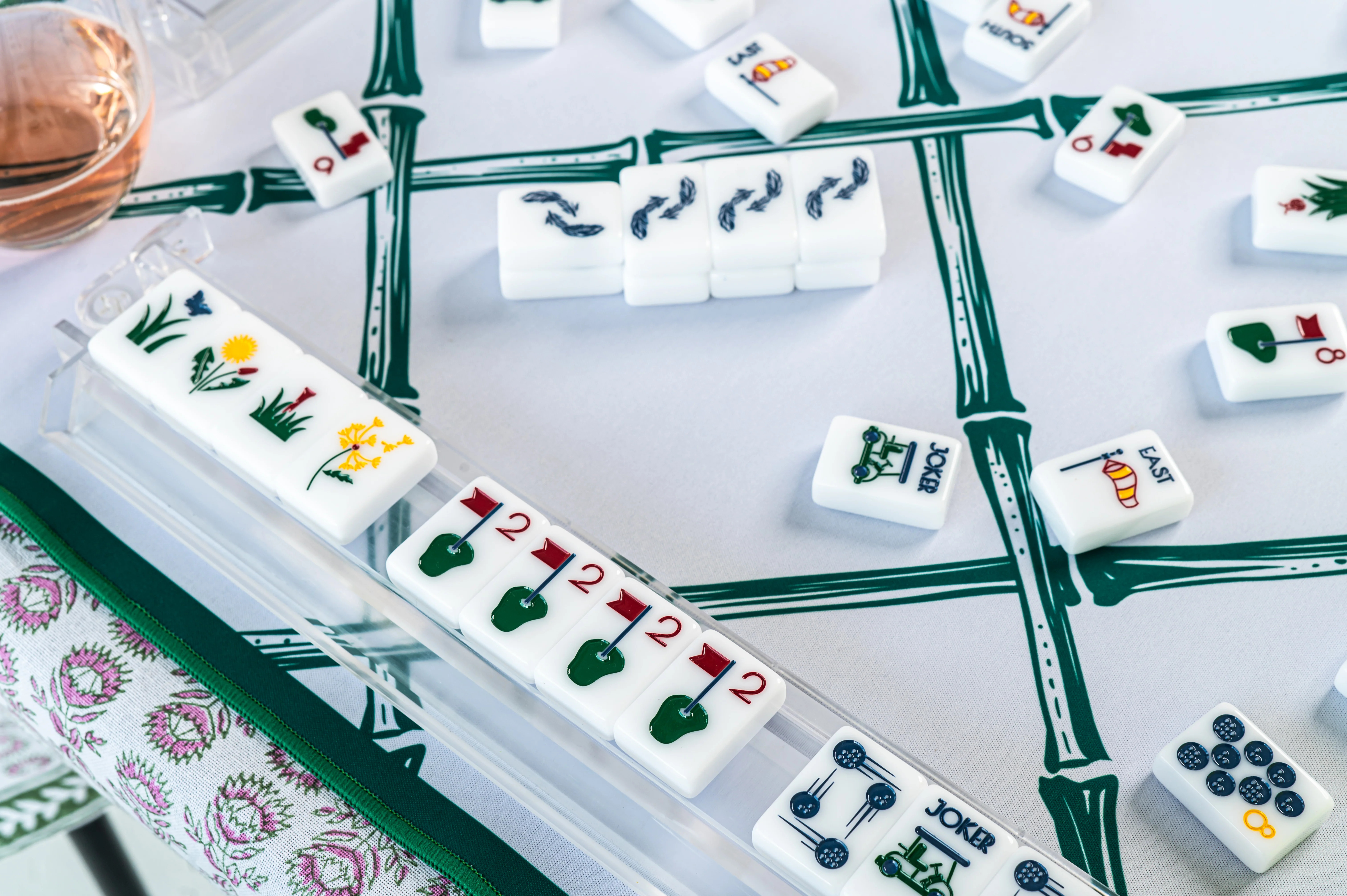 Golf-Themed Luxury Mahjong Tiles: Country Club Mahjong Tile Set | Southern Sparrow | Southern Sparrow