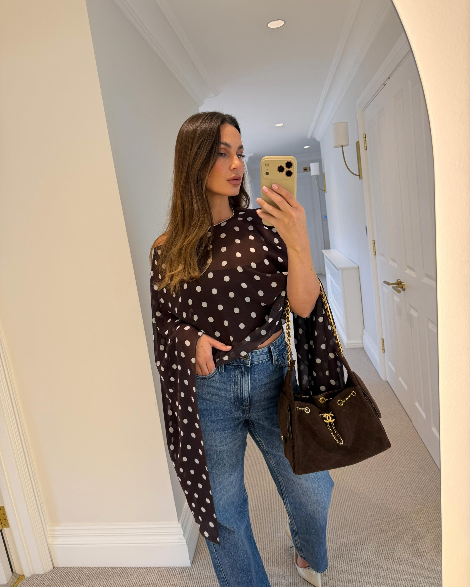 Brown Waterfall Polka Dot Cape | River Island 🤎 

I’m loving all the different types of capes out there at the moment, so chic ✨.

Get my look below ⬇️ 

#LTKgrwm #LTKootd #LTKSpringSale