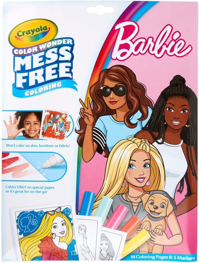 Crayola Color Wonder, Barbie Coloring Book Pages & Markers, Mess Free Coloring Kit, Barbie Gift f... | Amazon (US)