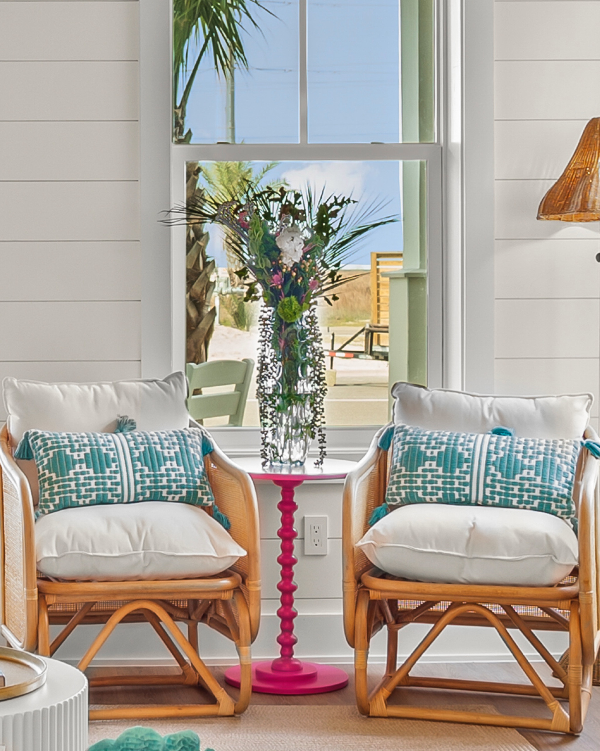 Coastal charm meets cozy elegance with these rattan chairs and a pink spindle table—perfect for a serene living room vibe. Check out the exact and similar items to style your space! 
#CoastalLiving #RattanChairs #PinkTable #LivingRoomDecor #BeachHouse #HomeInspiration #CoastalVibes #InteriorDesign #ChicCoastal #DecorInspo #CoastalChic #Coastal



#LTKHome