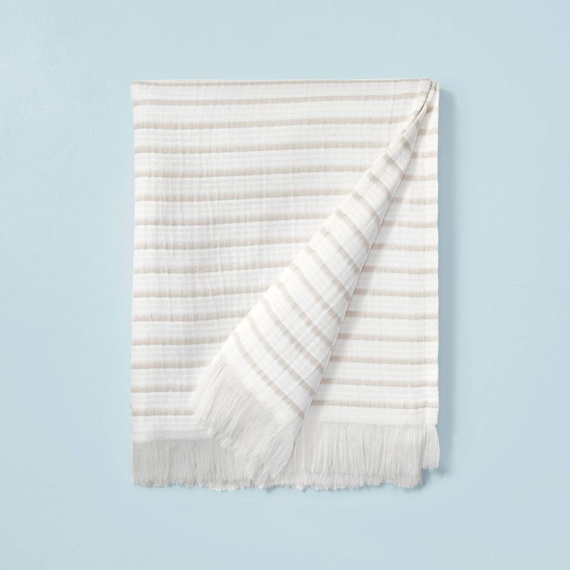 Allover Stripe Matelassé Throw Blanket - Hearth & Hand™ with Magnolia | Target