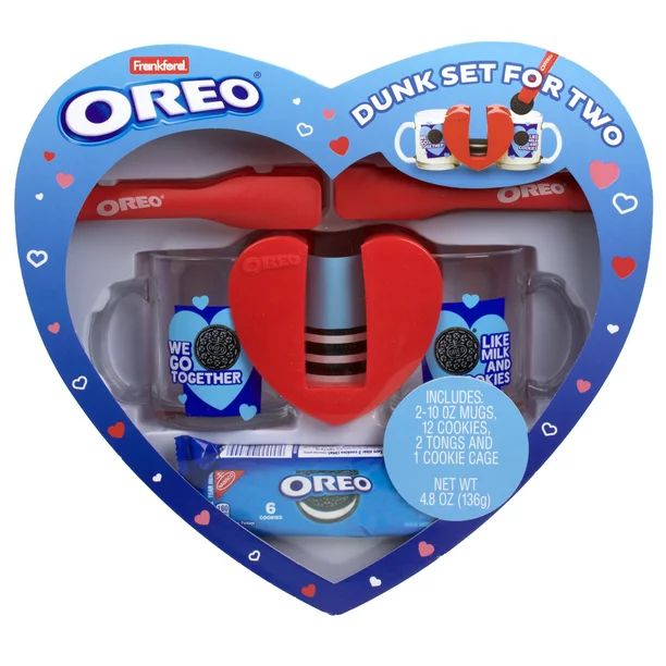 Oreo Cookie Dunking Set in Valentine's Day Heart Gift Box, 4.8 oz - Walmart.com | Walmart (US)