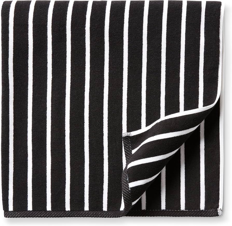 Laguna Beach Textile Co. Striped Cabana Beach Towel - Oversized, Plush 630 GSM Cotton - Pinstripe... | Amazon (US)