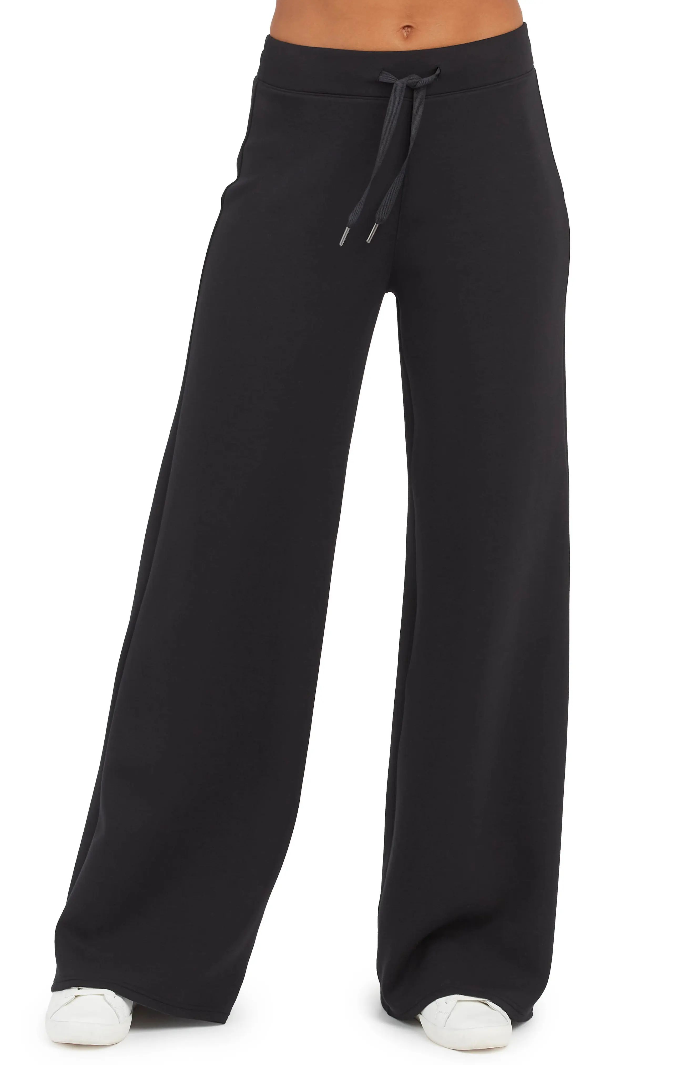 SPANX(R) AirLuxe Wide Leg Pants in Very Black at Nordstrom, Size Smalllong | Nordstrom