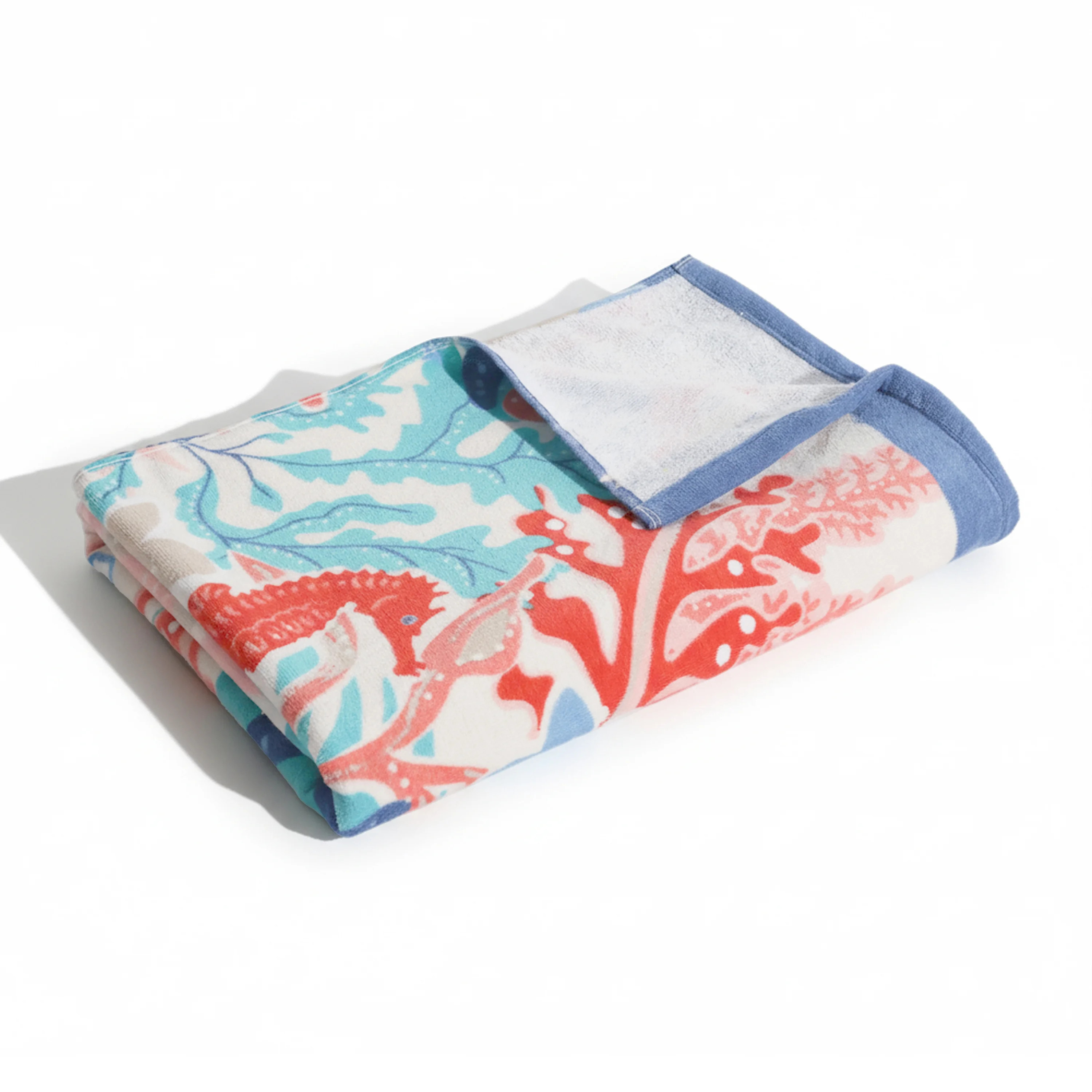 Mainstays Oversized Cotton Blend Blend Beach Towel, 36 x 72 in, Coral Reef | Walmart (US)