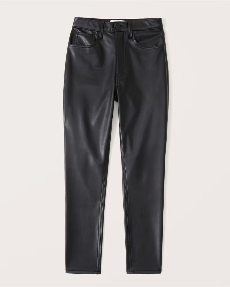 Women's Curve Love Vegan Leather Skinny Pants | Women's Clearance | Abercrombie.com | Abercrombie & Fitch (US)