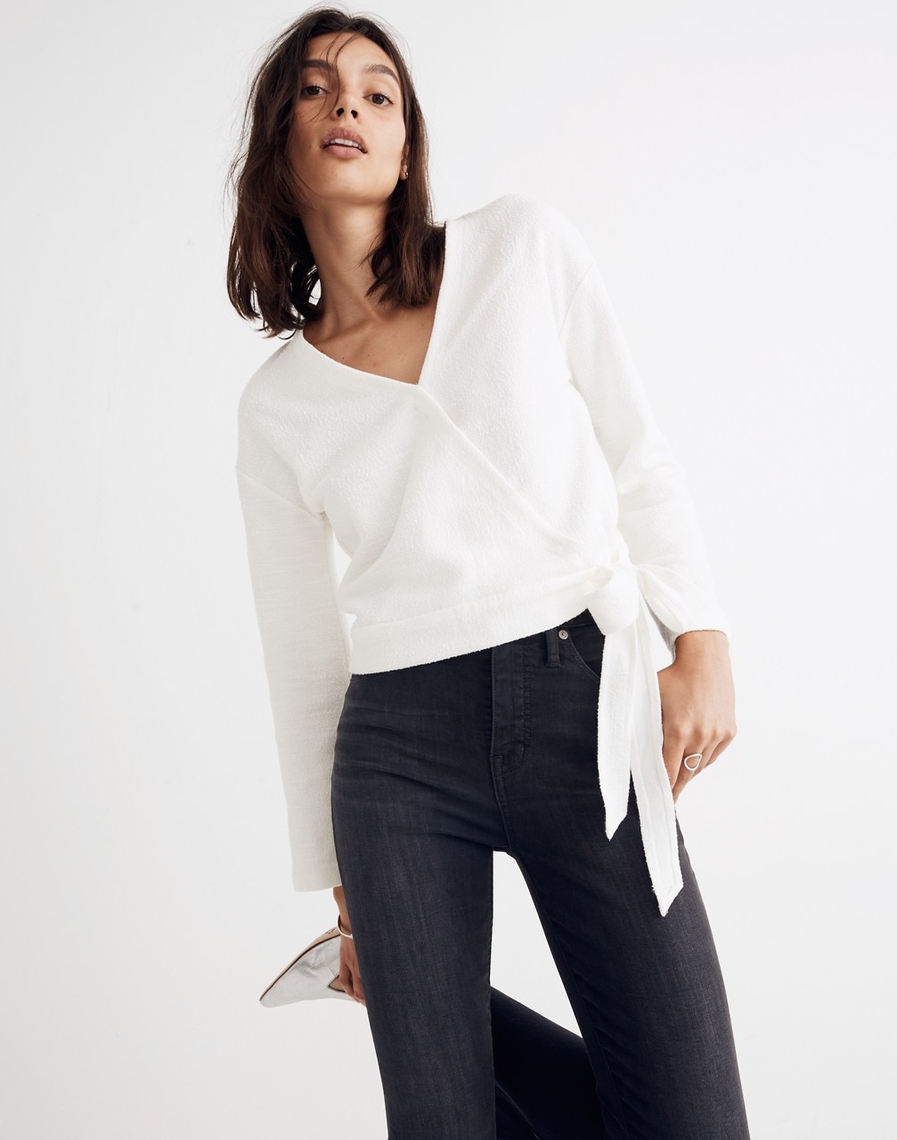 Texture & Thread Wrap Top | Madewell