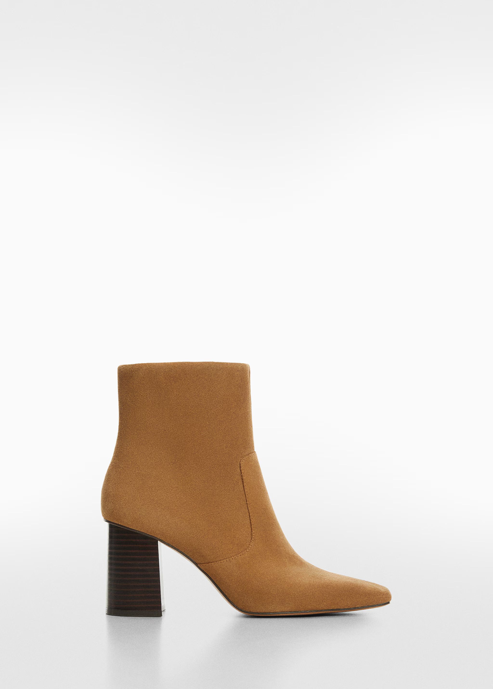 Heel suede ankle boot - Woman | MANGO USA | MANGO (US)