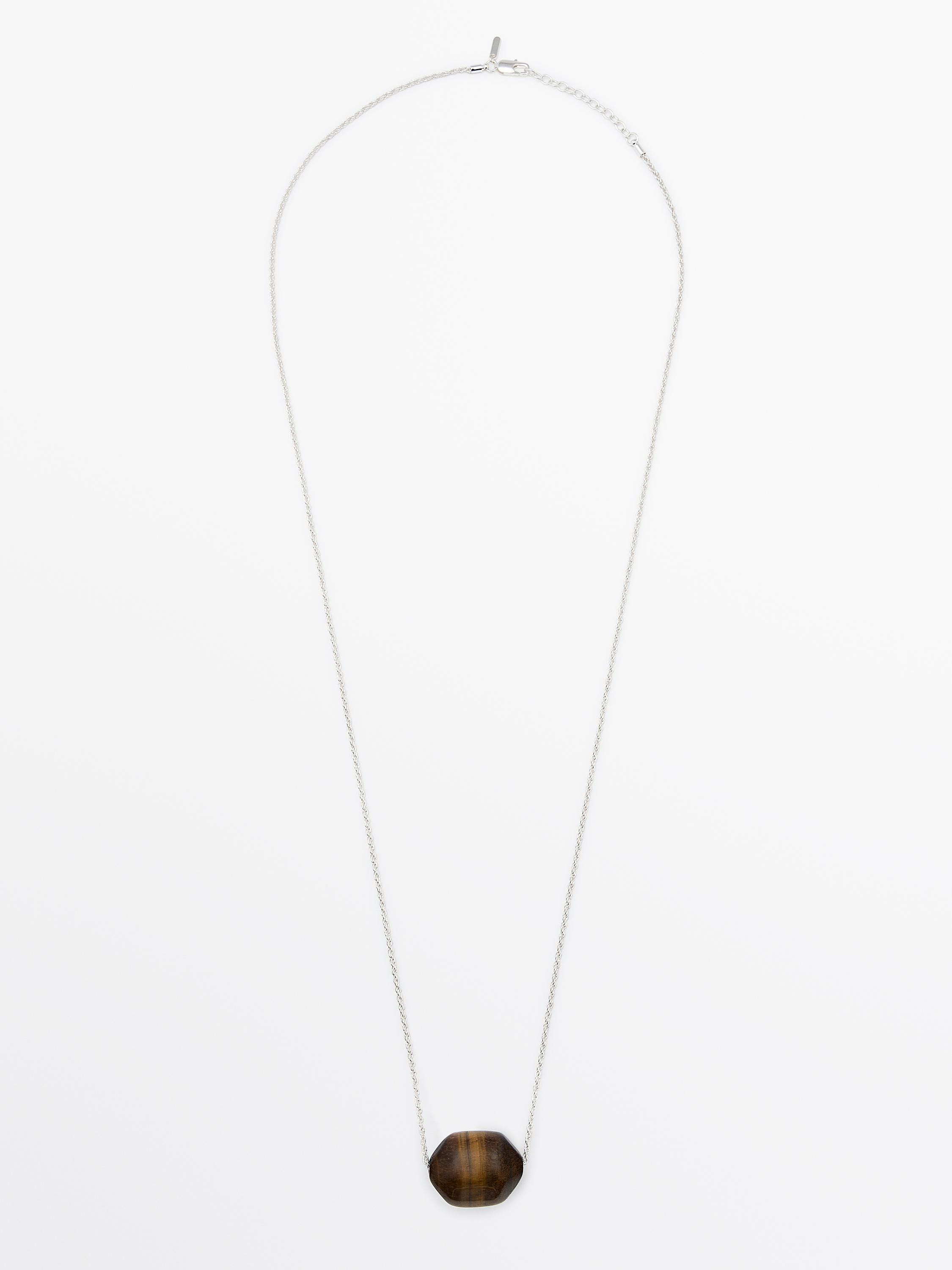 Chain necklace with stone | Massimo Dutti US