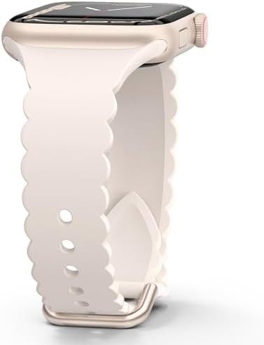 Sunnywoo Lace Sport Silicone Band Compatible with Apple Watch 38mm 40mm 41mm 42mm 44mm 45mm 46mm ... | Amazon (US)