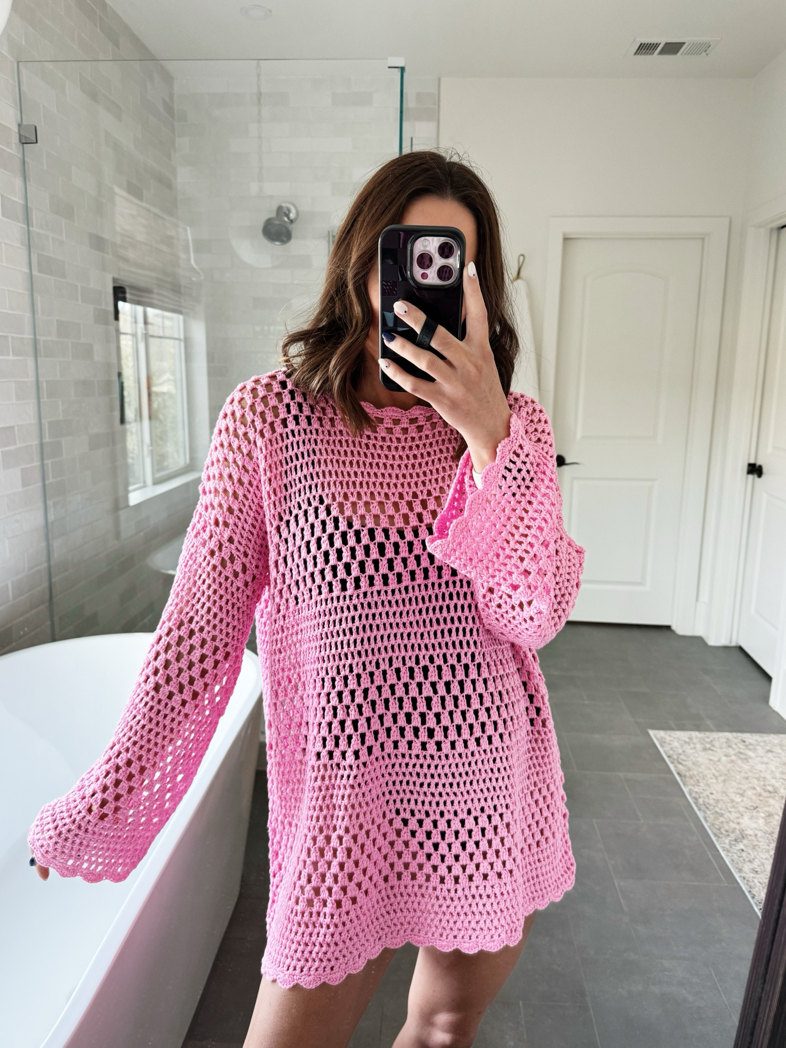 THE cutest swim coverup! Wearing a size xs- love the pink for vacation! 

#LTKover40 #LTKSeasonal #LTKswim