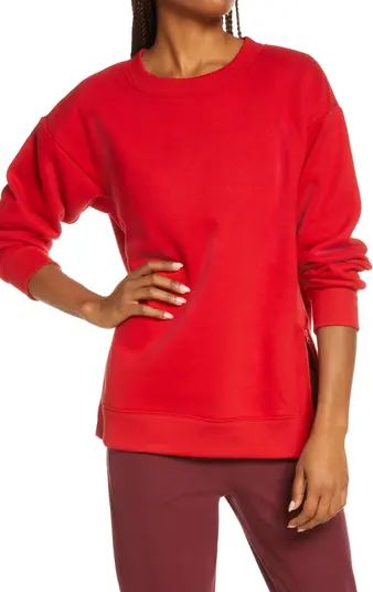 Cara Side Zip Crewneck Sweatshirt | Nordstrom