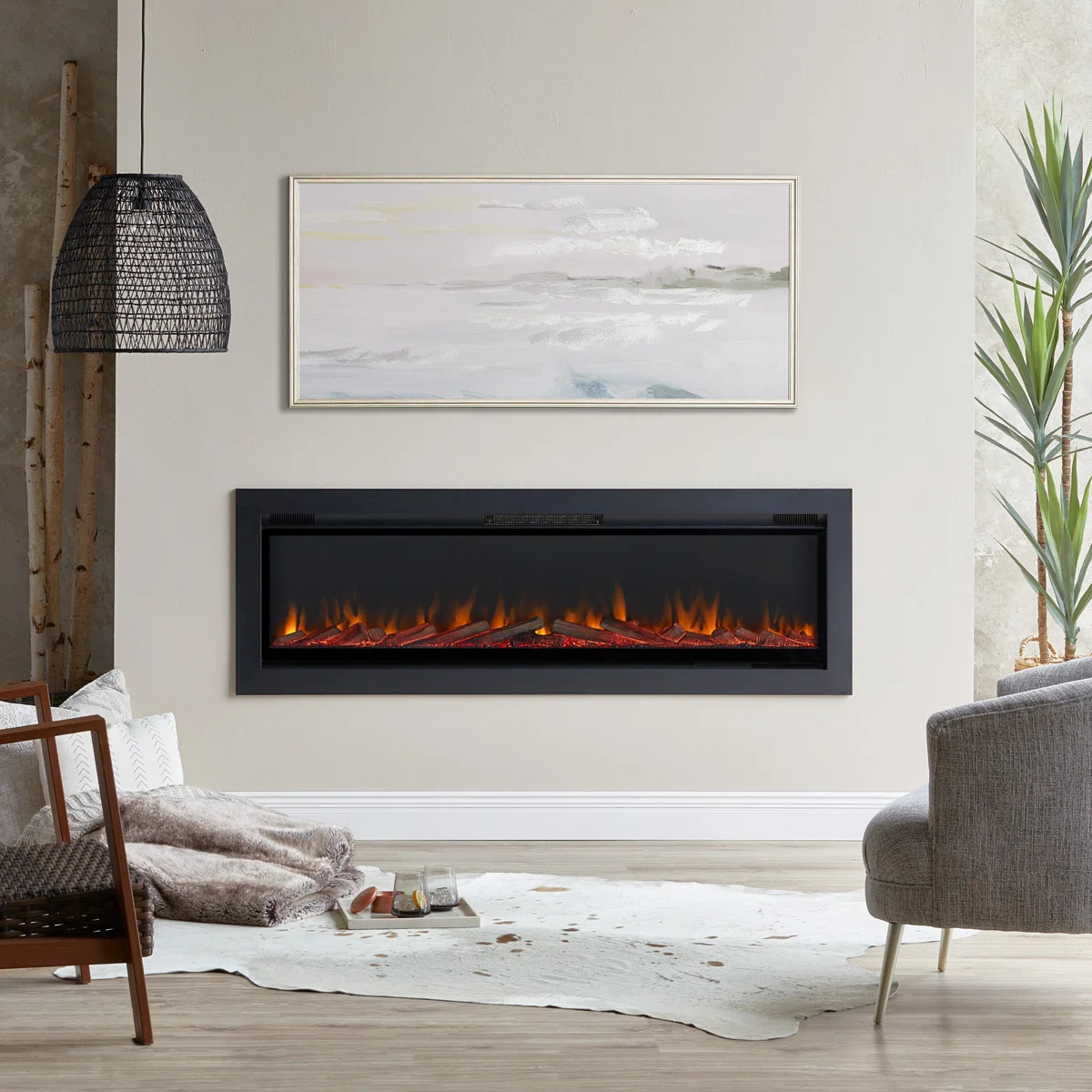 Wall-Mount or Recessed Electric Fireplace by Real Flame | Wayfair North America
