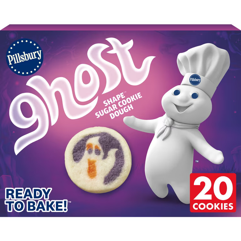 Pillsbury Ready to Bake Ghost Shape Sugar Cookie Dough, 9.1 oz | Walmart (US)