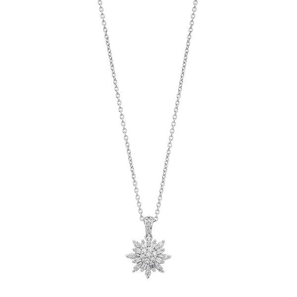 Simply Vera Vera Wang Sterling Silver 1/3 Carat T.W. Diamond Snowflake Pendant | Kohl's