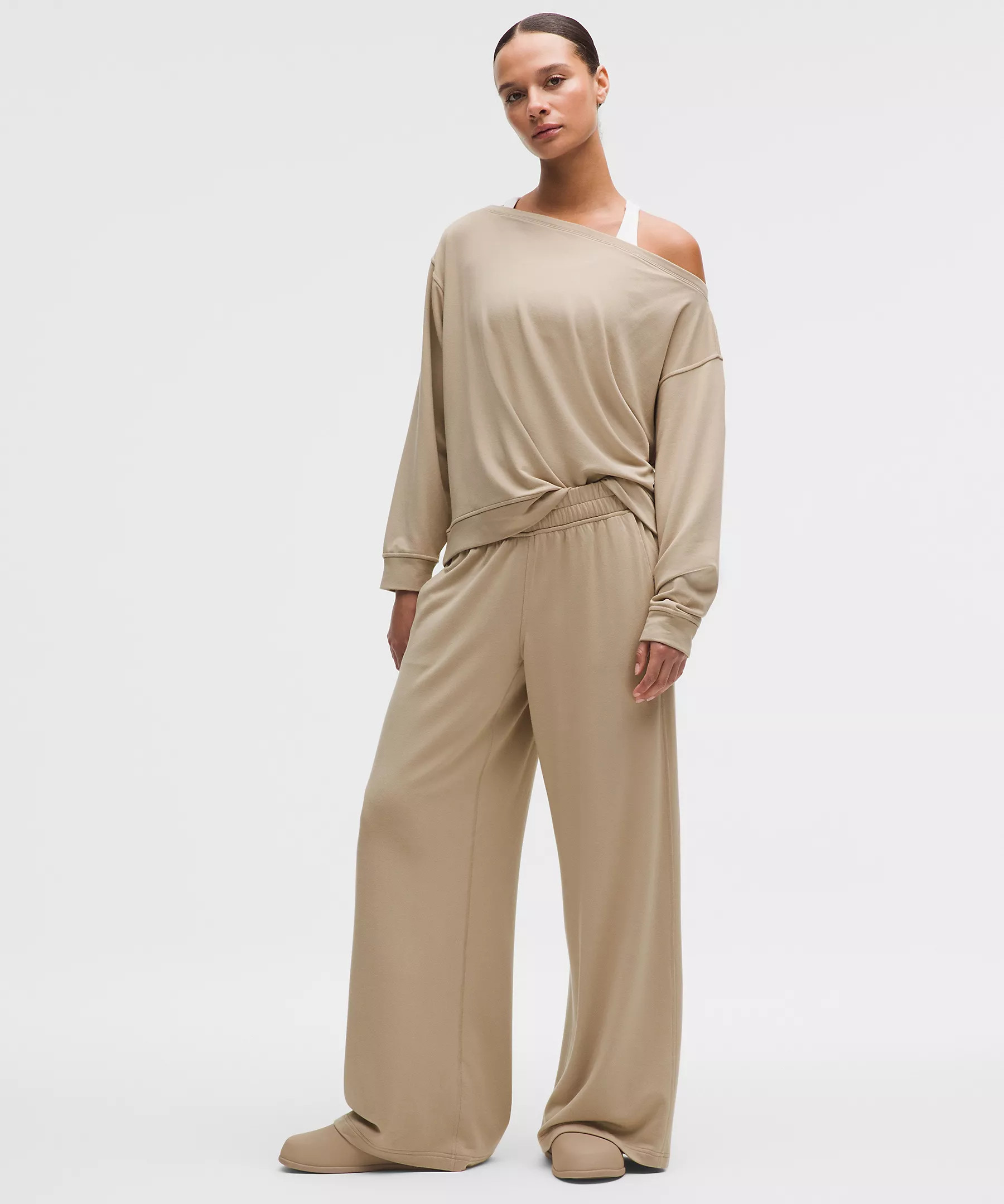 BeCalm Oversized Boatneck Long-Sleeve Shirt | lululemon (CA)