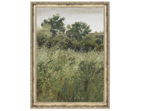 Farm Field  Vintage Wall Art  Antique Painting  Field of | Etsy | Etsy (US)