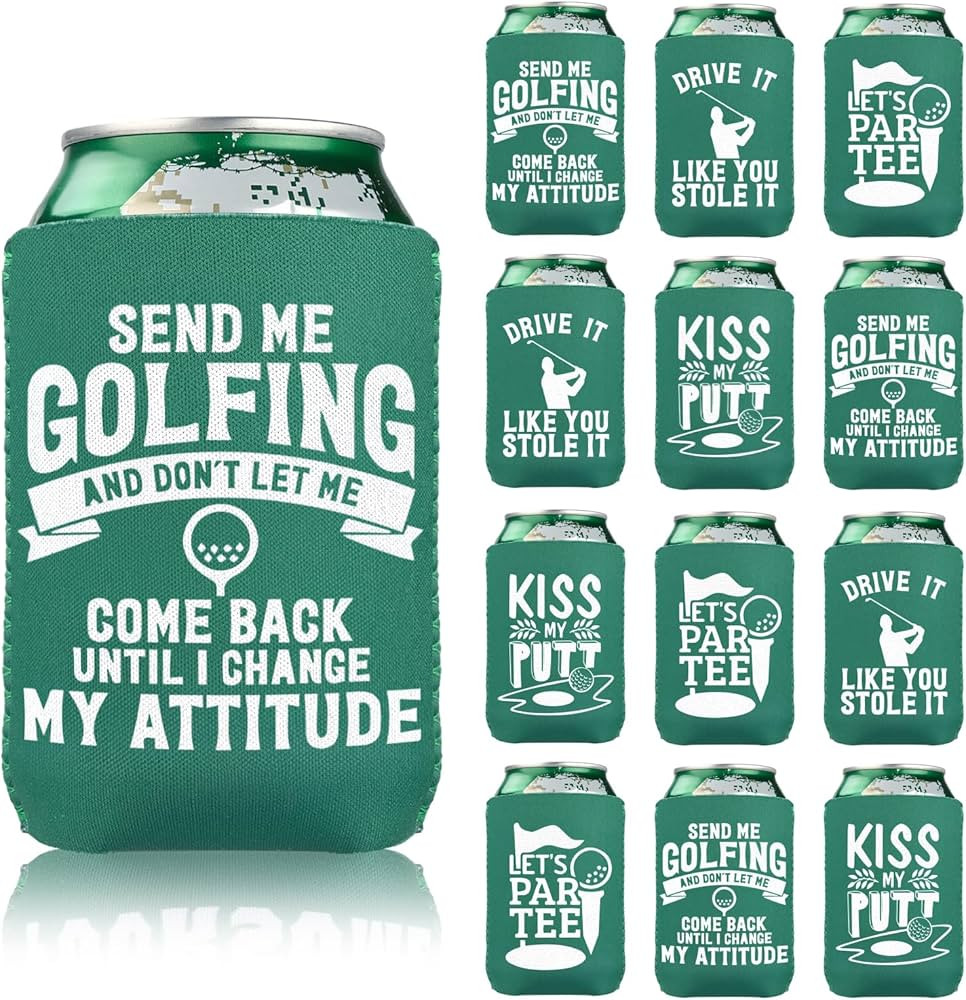 LFZHAN Golf Bachelor Party Decorations, Beer Can Cooler Funny Koozies Bachelorette Party Gifts Go... | Amazon (US)