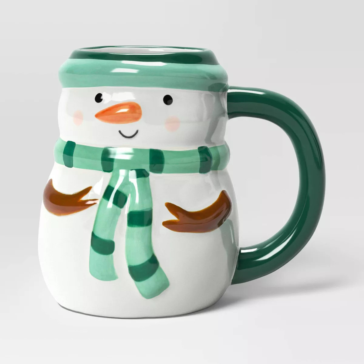 Christmas Earthenware Snowman Mug White - Wondershop™ | Target