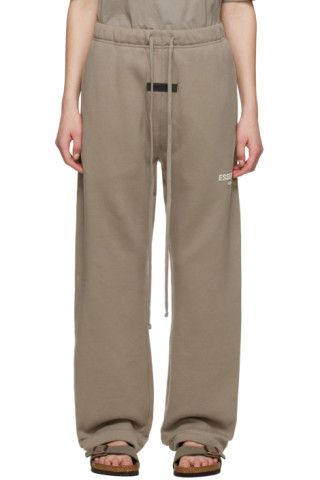 Taupe Cotton Lounge Pants | SSENSE