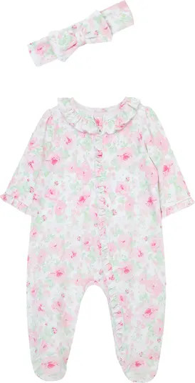 Rose Garden Cotton Footie & Headband Set | Nordstrom