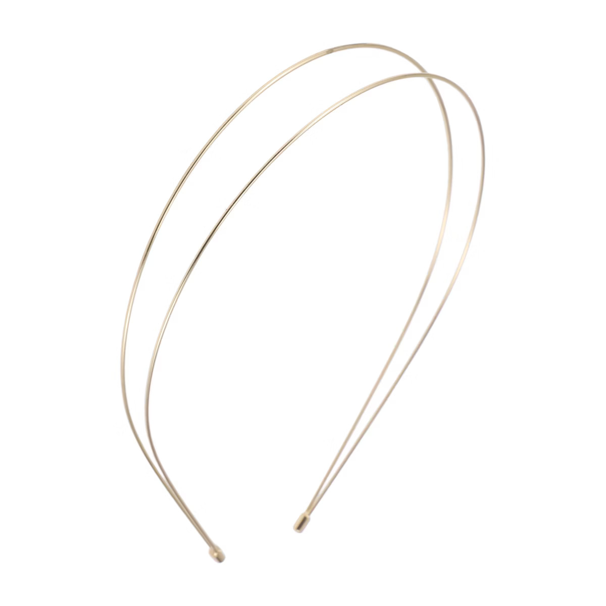 Unique Bargains Women's Simple Double Row Headbands 1 Pc Gold Tone | Target