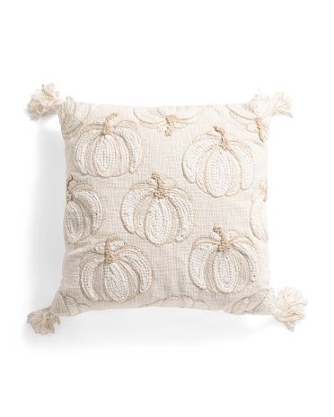 20x20 Textured Pumpkin Pillow | TJ Maxx