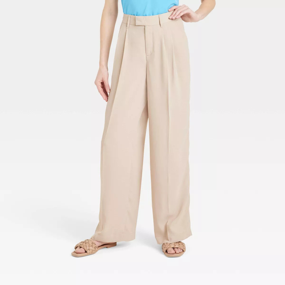 Women's High-Rise Wide Leg Fluid Pants - A New Day™ | Target