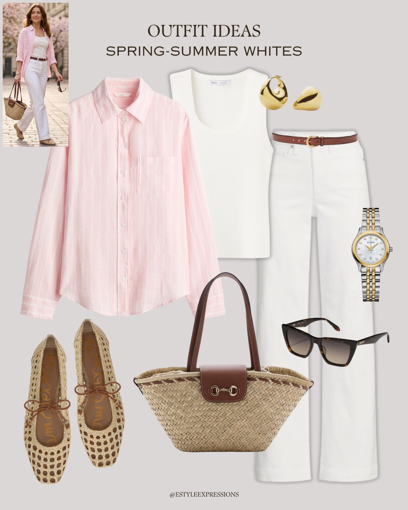 Spring Summer Whites!✨🤍 Easy outfits to keep things light, fresh, and effortless

#LTKWorkwear #LTKSaleAlert #LTKootd