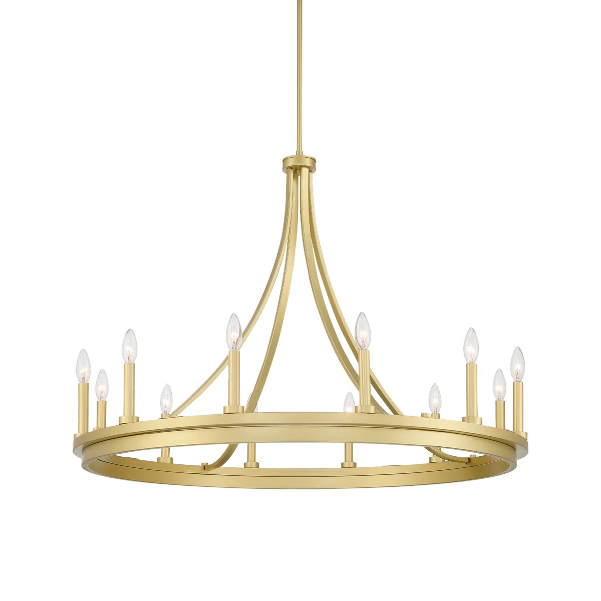 Marconi 12-Light Dimmable Wagon Wheel Chandelier | Wayfair North America