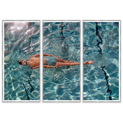 Women in Swimming Pool' by Fred Lyon - 3 Piece Picture Frame Photograph Set on Paper | Wayfair North America