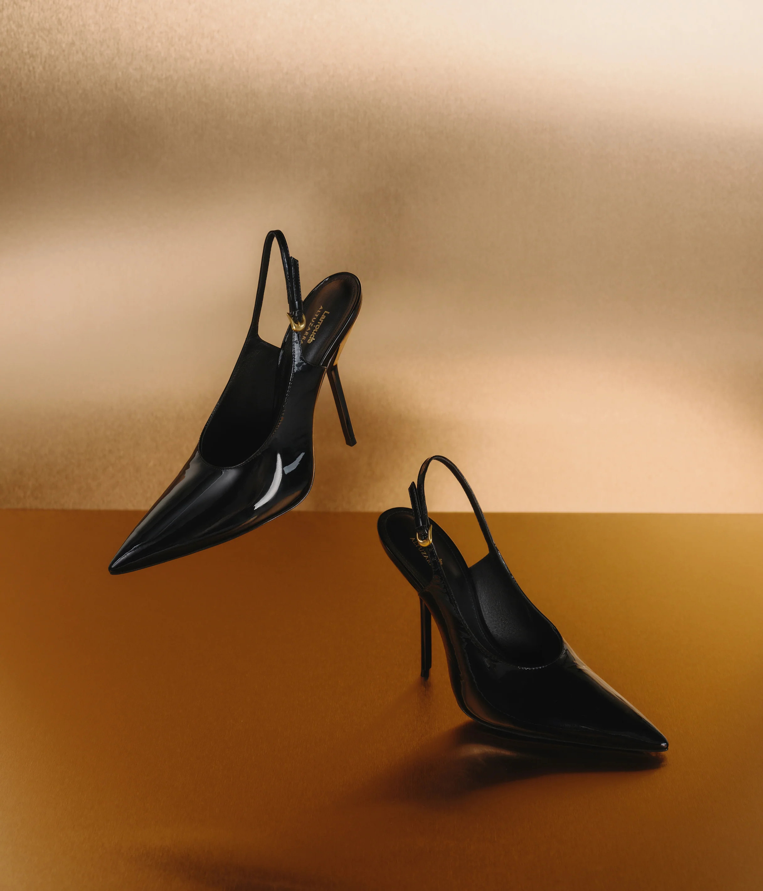 Larroudé x Altuzarra Pump In Black Patent Leather | Larroude