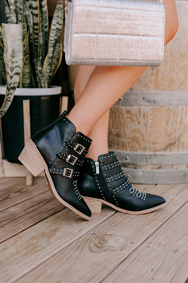 The Amazing Faux Leather Booties in Black | Impressions Online Boutique