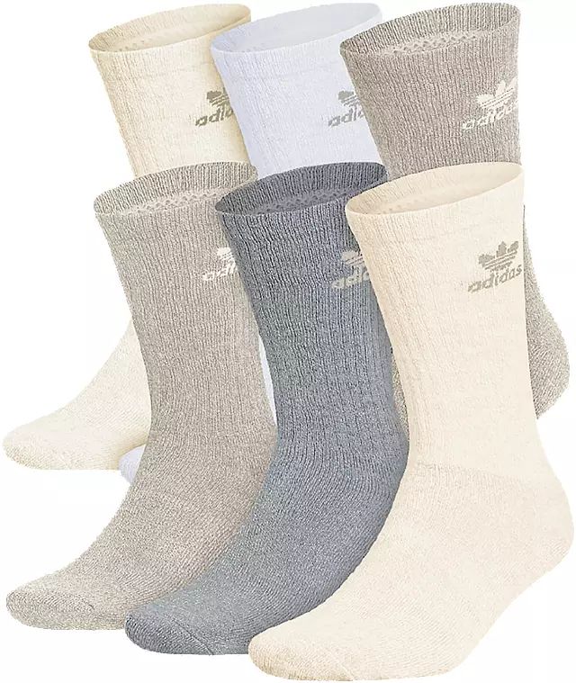 adidas Originals Men's Trefoil Crew Socks - 6 Pack | Dick's Sporting Goods | Dick's Sporting Goods