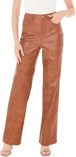 Faux Leather Straight Leg Pants | Nordstrom