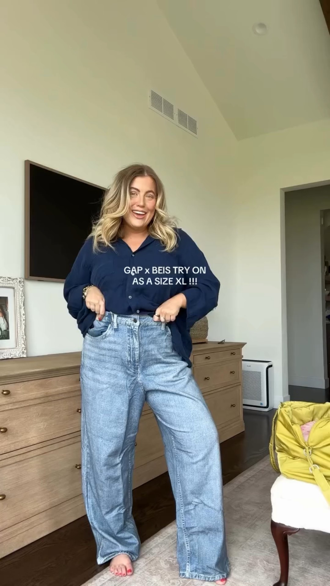 comment “JEANS” & I’ll send you the links to each pair ♥️♥️ #gap #beis #realistictryon #sizexl #tryon