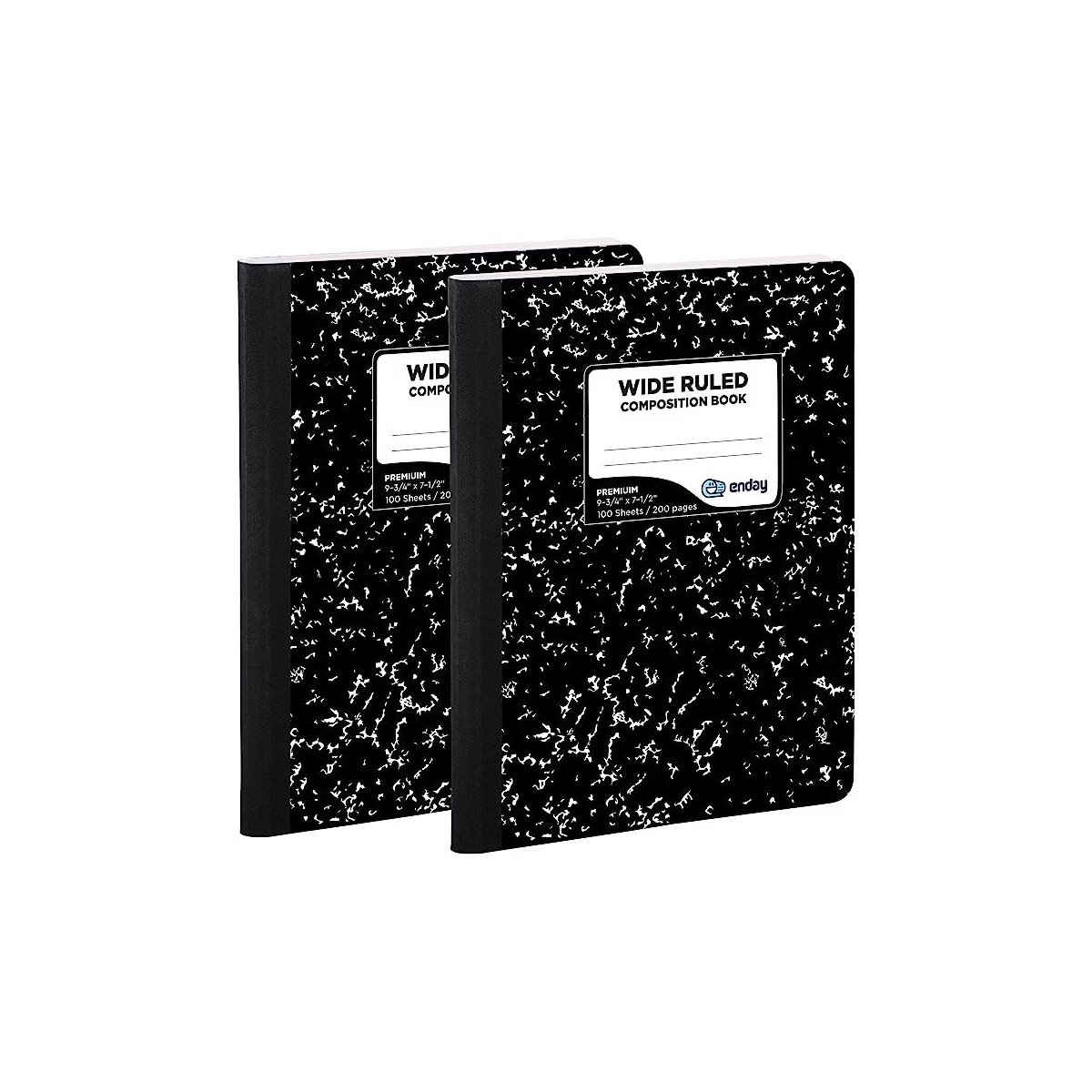 Enday Black Marble Composition Notebook, Wide Ruled, 100 Sheets - Packs | Target