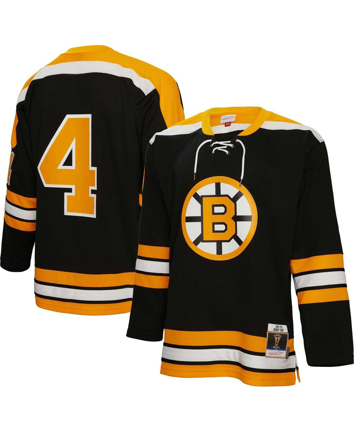 Men's Mitchell & Ness Bobby Orr Black Boston Bruins 1971 Blue Line Player Jersey - Black | Macy's