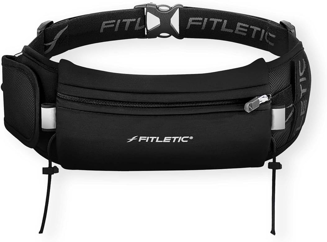 Fitletic Running Belt with Side Pocket, Loops for Energy Gels, Race Bib Number Holder. Waist Pack... | Amazon (US)