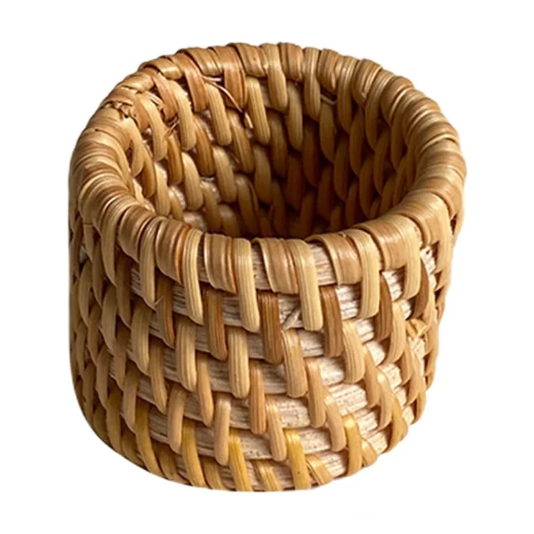 Inerposs Rattan Woven Napkin Ring Set, Handmade Table Decor Rings, Rustic Dinnerware Accessories ... | Walmart (US)