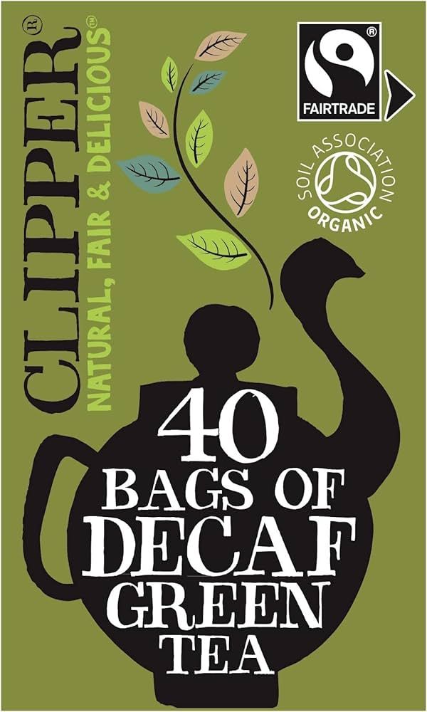 Clipper Organic Decaf Green Tea Bags | Box of 40 Decaffeinated Green Tea Bags | for Home & Office... | Amazon (UK)