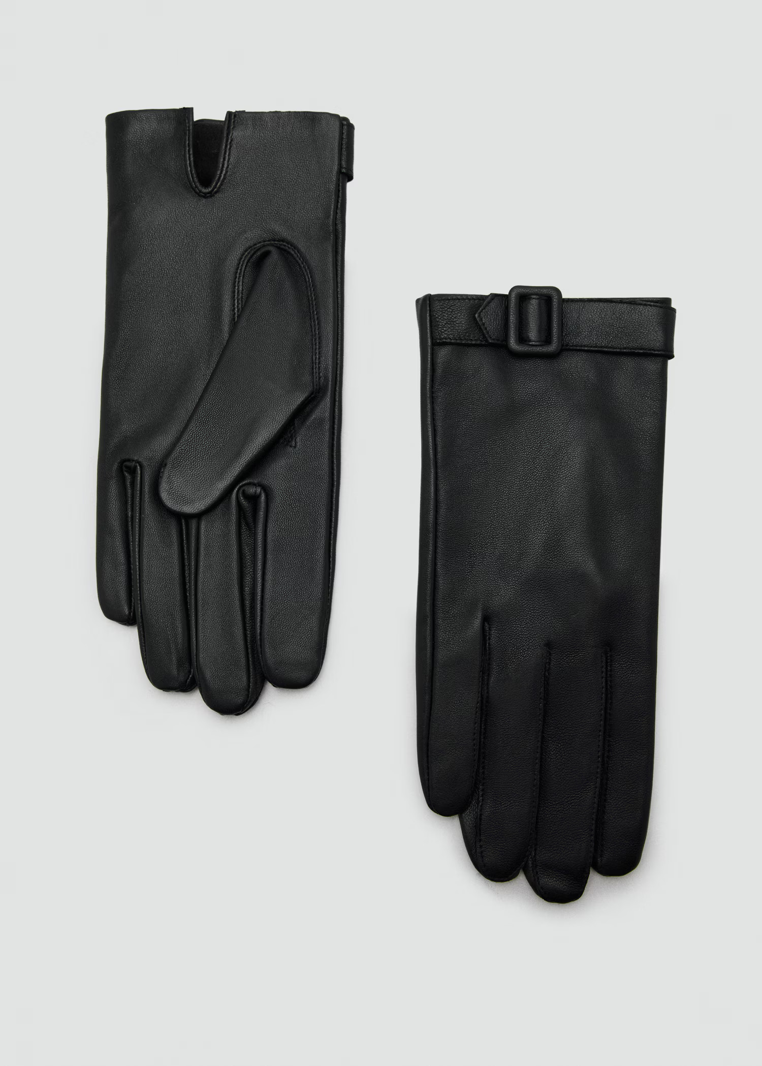 Leather gloves with buckle | Mango (US/MX/AU)