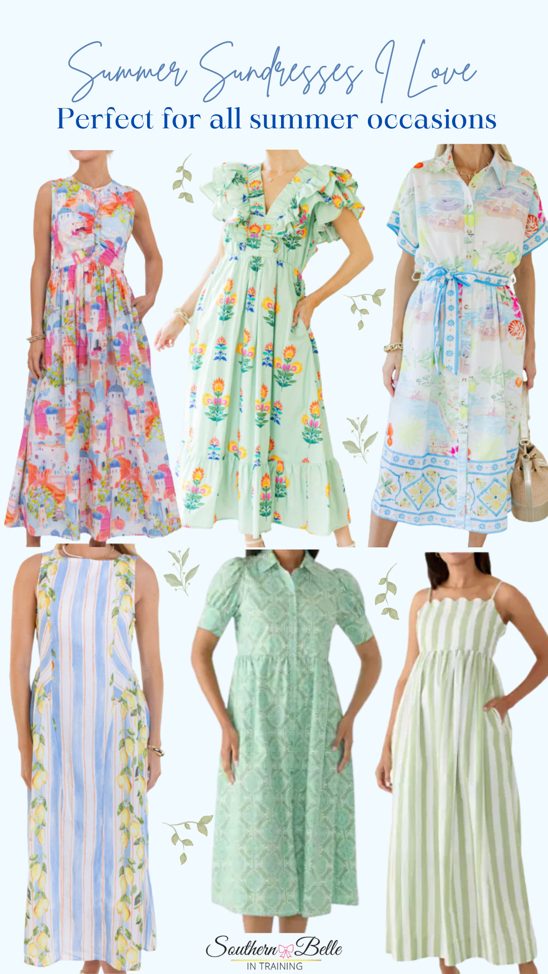 Sundresses || Preppy Dresses || Midi Dresses || Colorful Dresses || Southern Preppy ||  

 #LTKSeasonal